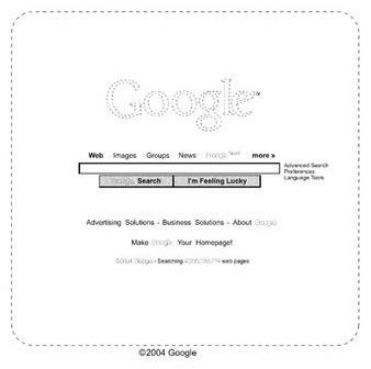 Google : Brevet sur sa page d'accueil