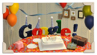 Google : Doodle du 13ème anniversaire