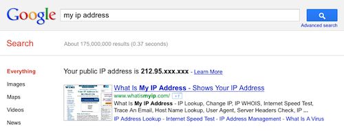 Google : Adresse IP