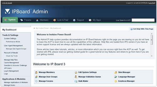 IP.Board 3 bêta : PC admin