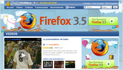 Dailymotion & Firefox 3.5