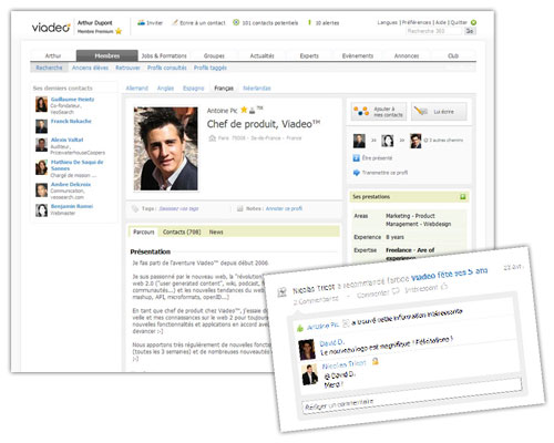 Viadeo : Profile et commentaire