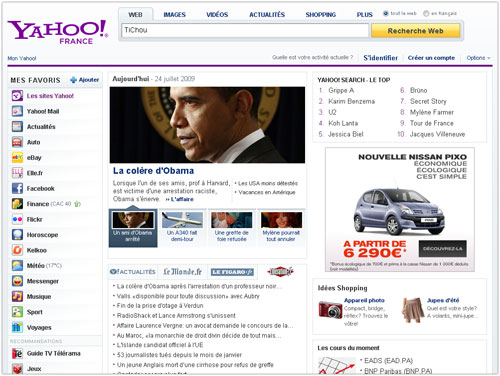 Yahoo France : Accueil