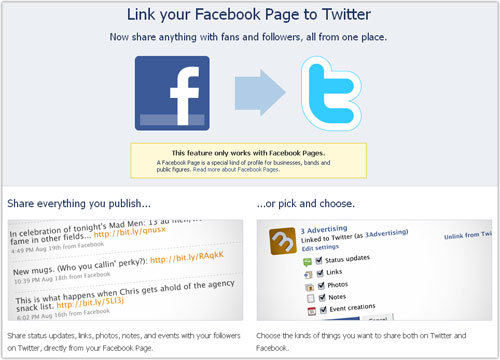 Facebook & Twitter : Link page