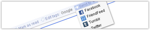 Google Reader : Send to