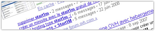 Google : Cluster de topics de forums