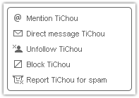 Twitter : Spam report