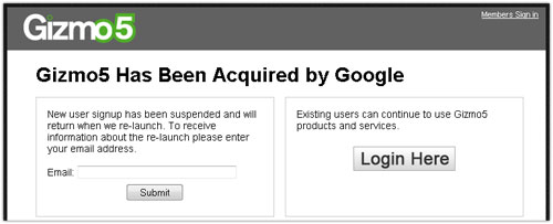 Gizmo5 Has Been Acquired by Google!