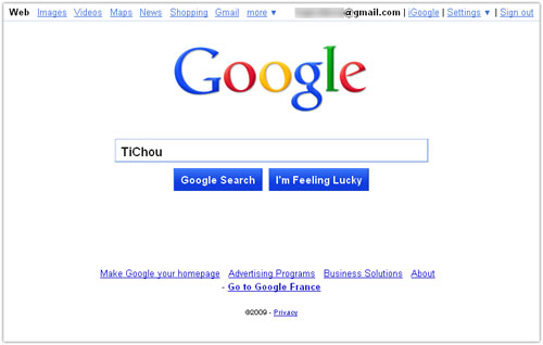 Google : Nouvelle interface - Accueil