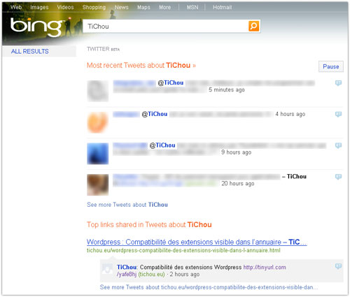 Twitter Bing