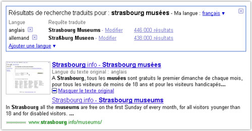 Google Interlangues : Strasbourg musées