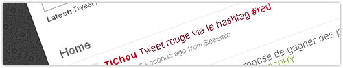 Twitter : Tweet rouge (#red)