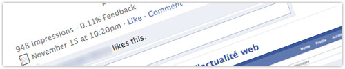 Facebook : Impressions & feedback