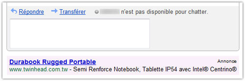 Gmail : Annonce AdWords