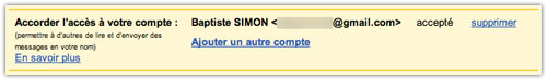 Gmail : Délégation de compte mail