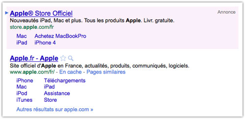 Google : Nouvelle annonce