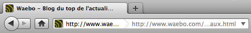Firefox : URL dans la barre d'adresse