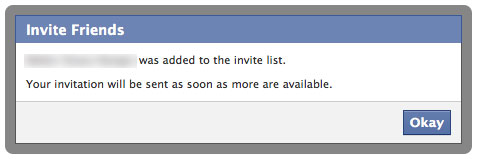 Facebook Messages : Liste d'invitation