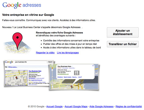 Google Adresses