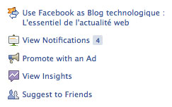 Facebook : Notifications de Pages