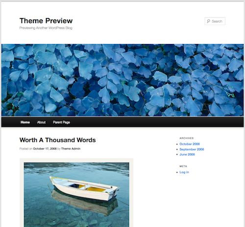 WordPress : Thème Duster