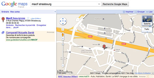 Google AdWords : Annonces dans Google Maps