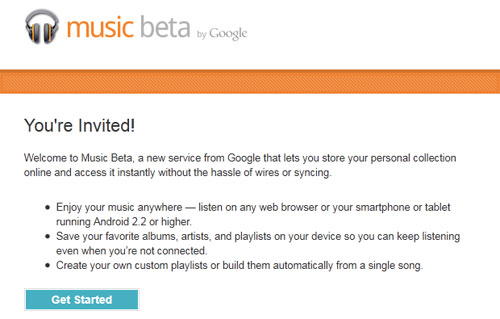 Google Music Beta : Invitation