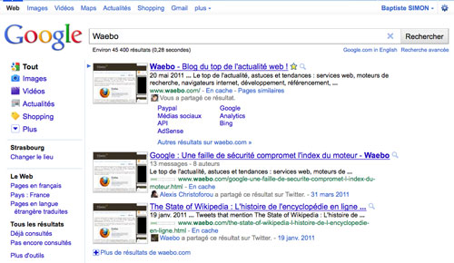 Google Social Search