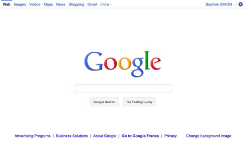 Google : Boutons et barre de navigation blanche