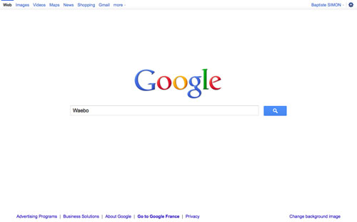 Google : Page d'accueil