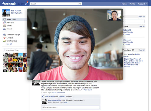 Facebook : Appel vidéo - Conversation