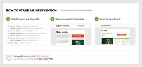 Gmail : Email intervention - Etapes