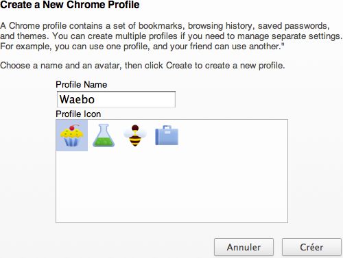 Google Chrome : Gestion des profils utilisateurs