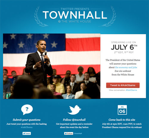 Twitter : Townhall @ The White House