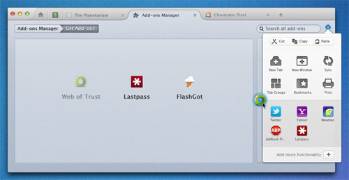 Firefox Australis Mac AddOnDrag