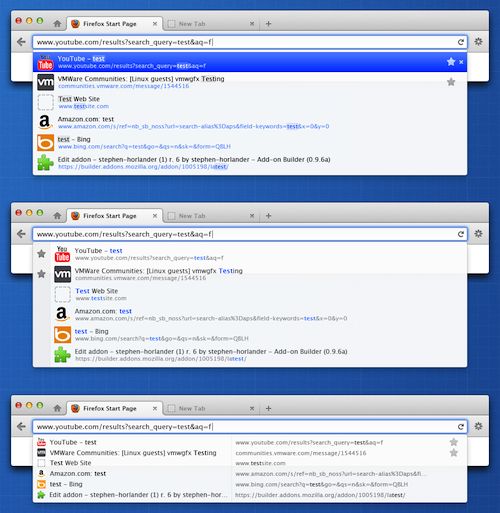 Firefox : Refonte de la barre d'adresse
