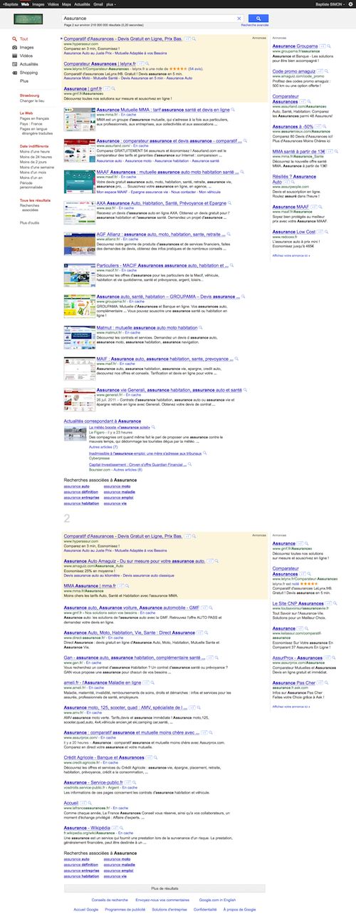 Google : SERP unique et annonces AdWords