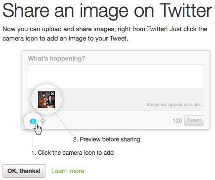 Twitter : Partage d'images