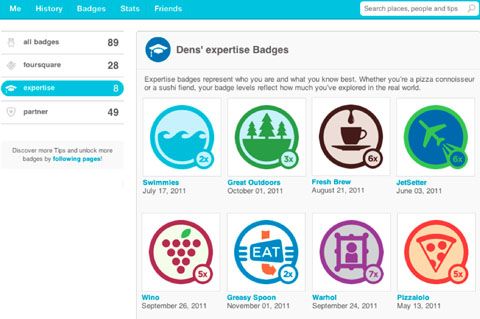 Foursquare : Badge à level