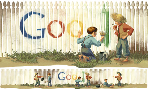 Google : Doodle Mark Twain