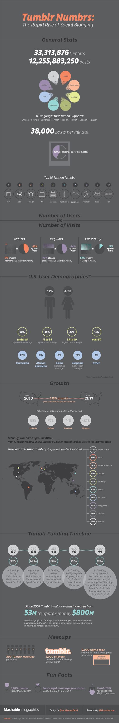 Tumblr : Chiffres clés en infographie