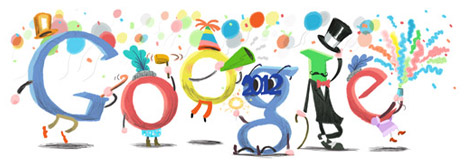 Google : Doodle Bonne année 2012
