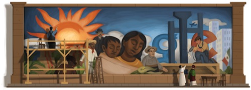 Google : Doodle Diego Rivera - Fresque murale