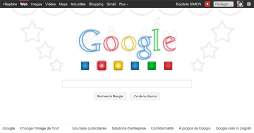 Google : Doodle Jingle Bells (blanc)