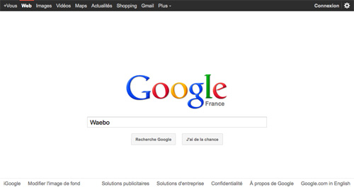 Google : Logo au centre