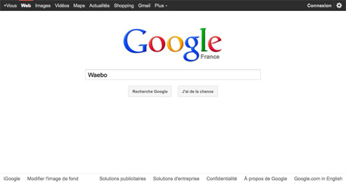 Google : Logo en haut