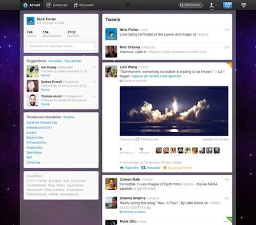 Twitter : Nouvelle interface utilisateur