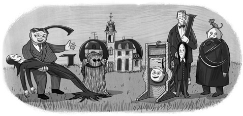 Google : Doodle Charles Addams